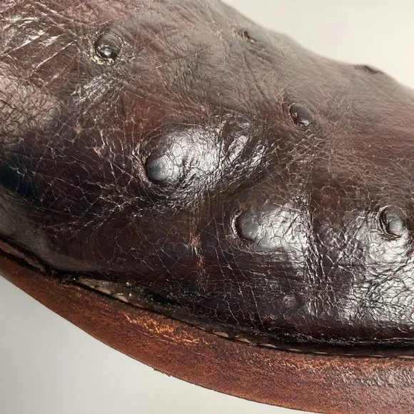 Rios Of Mercedes Tobacco Brown Ostrich Cowboy Boots Men’s 8.5 B | Women’s 9.5 - Picture 16 of 16